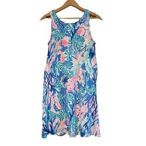 Lilly Pulitzer Kristen Swing Dress Jet Stream Lattice Blue Size Small Women’s